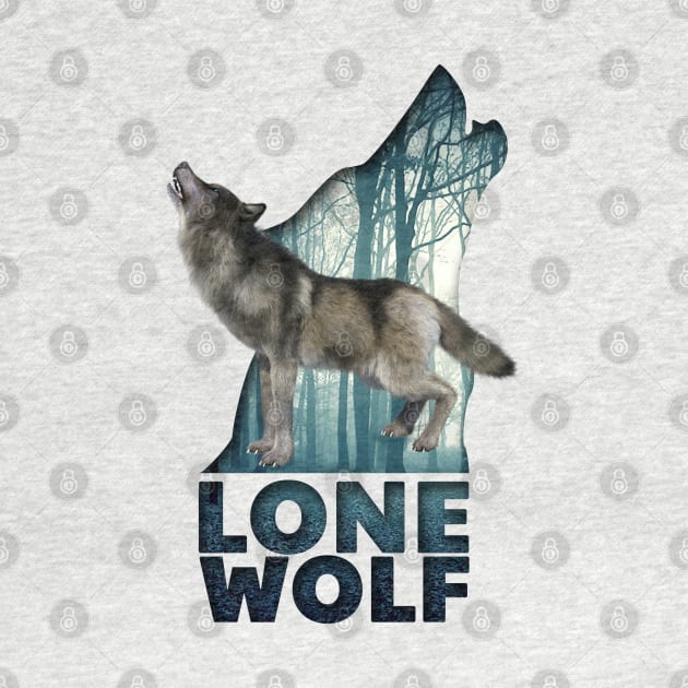 The lone wolf howls by Boss creative